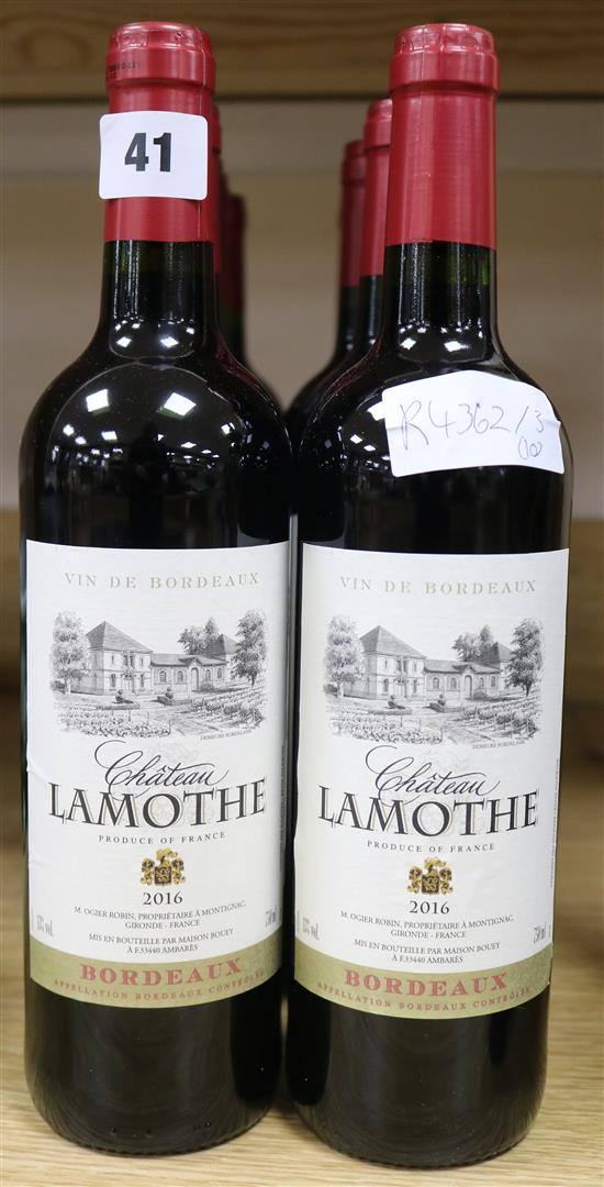 Ten bottles of Chateau Lamothe 2016